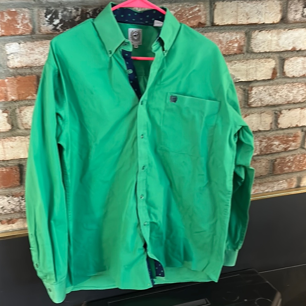 Green Button-Up Shirt